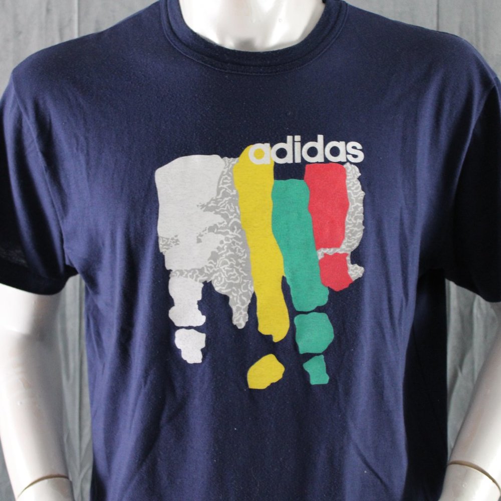 Vintage Adidas Shirt - Abstract 3 Stripes - Men's Large - Picture 2 of 8